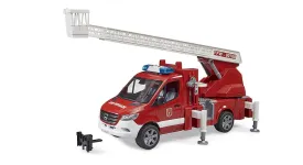 Bruder 2673 MB Sprinter fire service with turntable ladder, pump and light & sound module