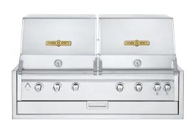 Crown Verity IBI482RDNG-FLT 48" INFINITE SERIES BUILT IN GRILL DUAL DOME WITH BARBECUE COVER AND FACE LIGHT PACKAGE, NG