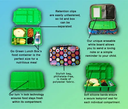 Go Green Lunch Box - Camo with Blue Box