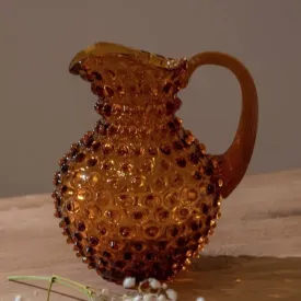 Hobnail Jug - 1L Round - Amber