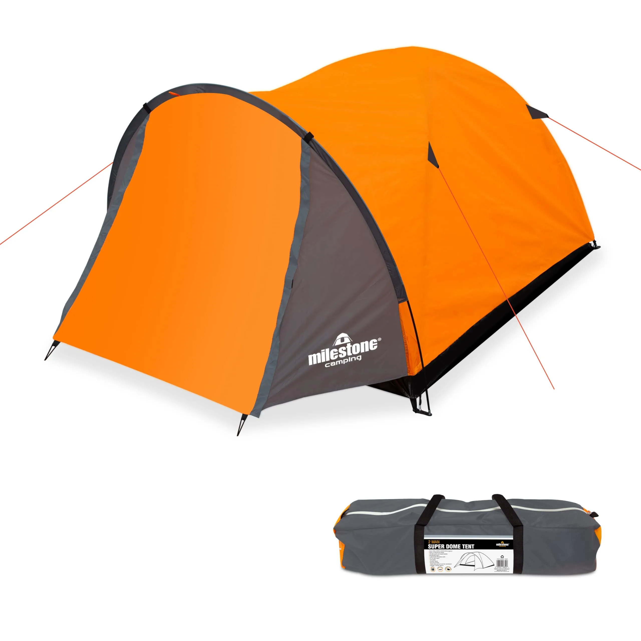 Milestone Camping 18859 Deluxe 2-Person Pop Up Dome Tent