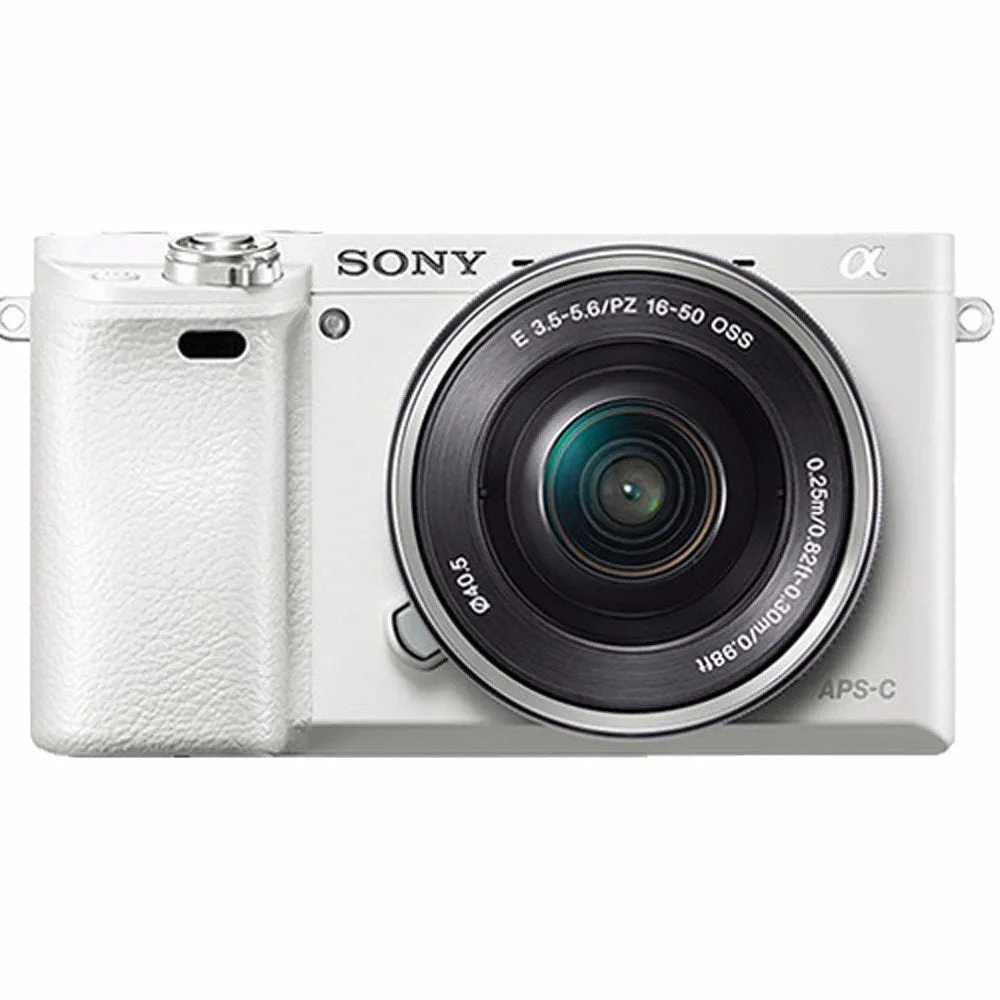 Sony Alpha a6000 Mirrorless Digital Camera with 16-50mm Lens (White)   Battery   Charger   16GB Bundle 4 - International