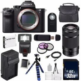 Sony Alpha a7R II Mirrorless Digital Camera (International Model)   Sony E 55-210mm f/4.5-6.3 OSS E-Mount Lens (Black) Deluxe Bundle