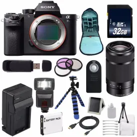 Sony Alpha a7S II a7S Mark II a7SII ILCE7SM2/B Mirrorless Digital Camera (International Model)   Sony E 55-210mm f/4.5-6 Lens Supreme Bundle